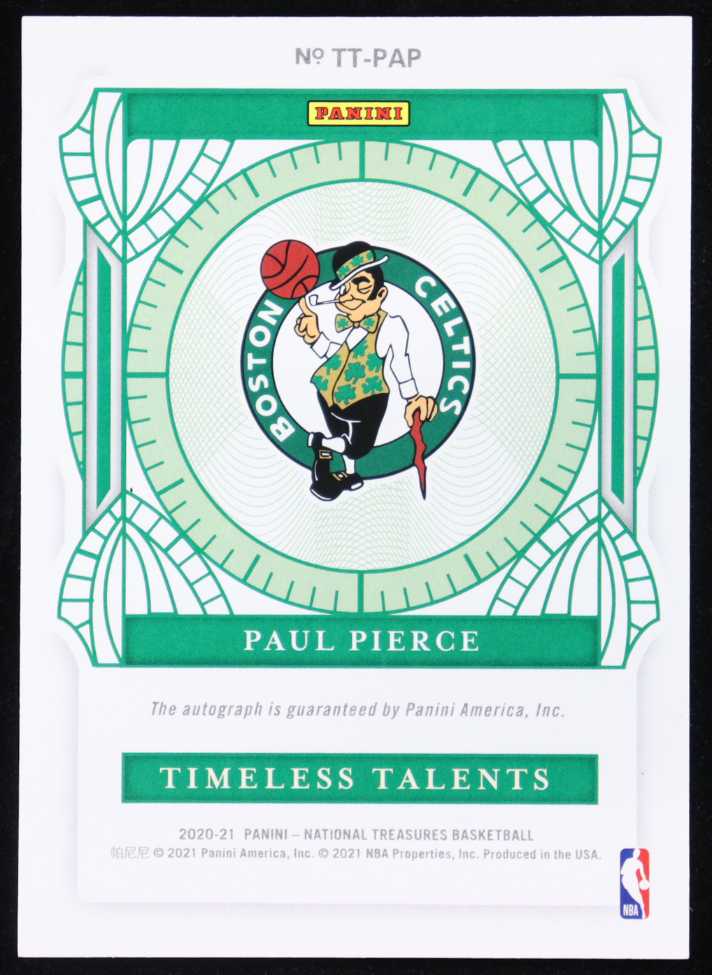 Paul Pierce 2020-21 Panini National Treasures Timeless Talents #TT-PAP #22/99 at PristineAuction.com Paul Pierce 2020-21 Panini National Treasures Timeless Talents #TT-PAP #22/99 at PristineAuction.com