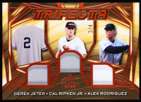 Derek Jeter / Cal Ripken Jr. / Alex Rodriguez 2025 Leaf Trinity Trifecta #TF-10 #3/4 at PristineAuction.com