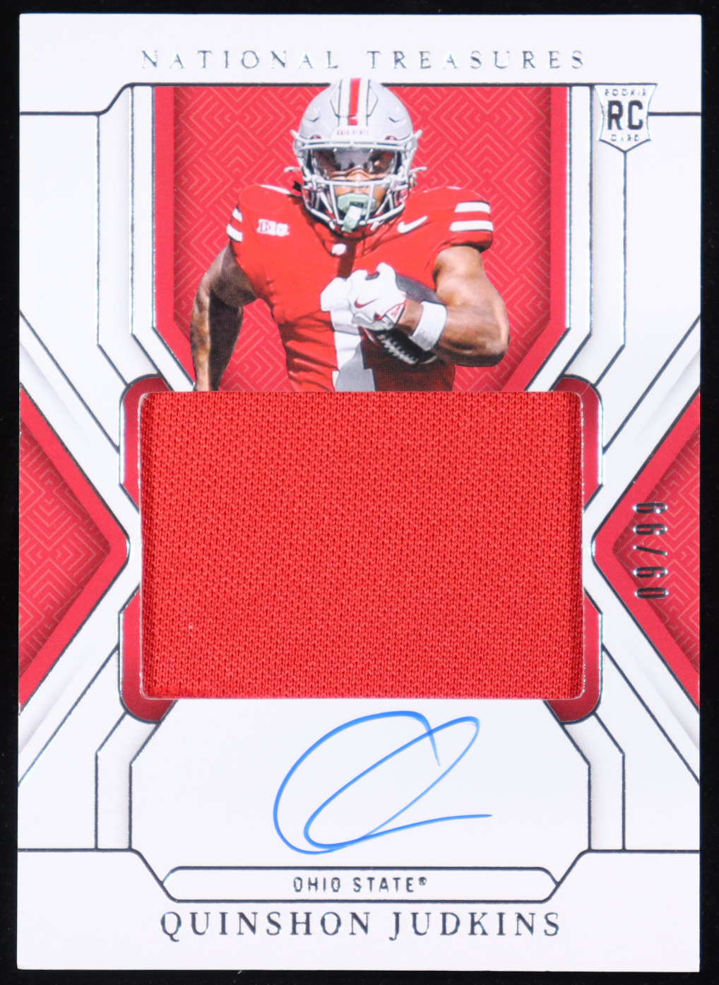 Quinshon Judkins 2025 Panini National Treasures Auto #59 RC #09/99 at PristineAuction.com Quinshon Judkins 2025 Panini National Treasures Auto #59 RC #09/99 at PristineAuction.com