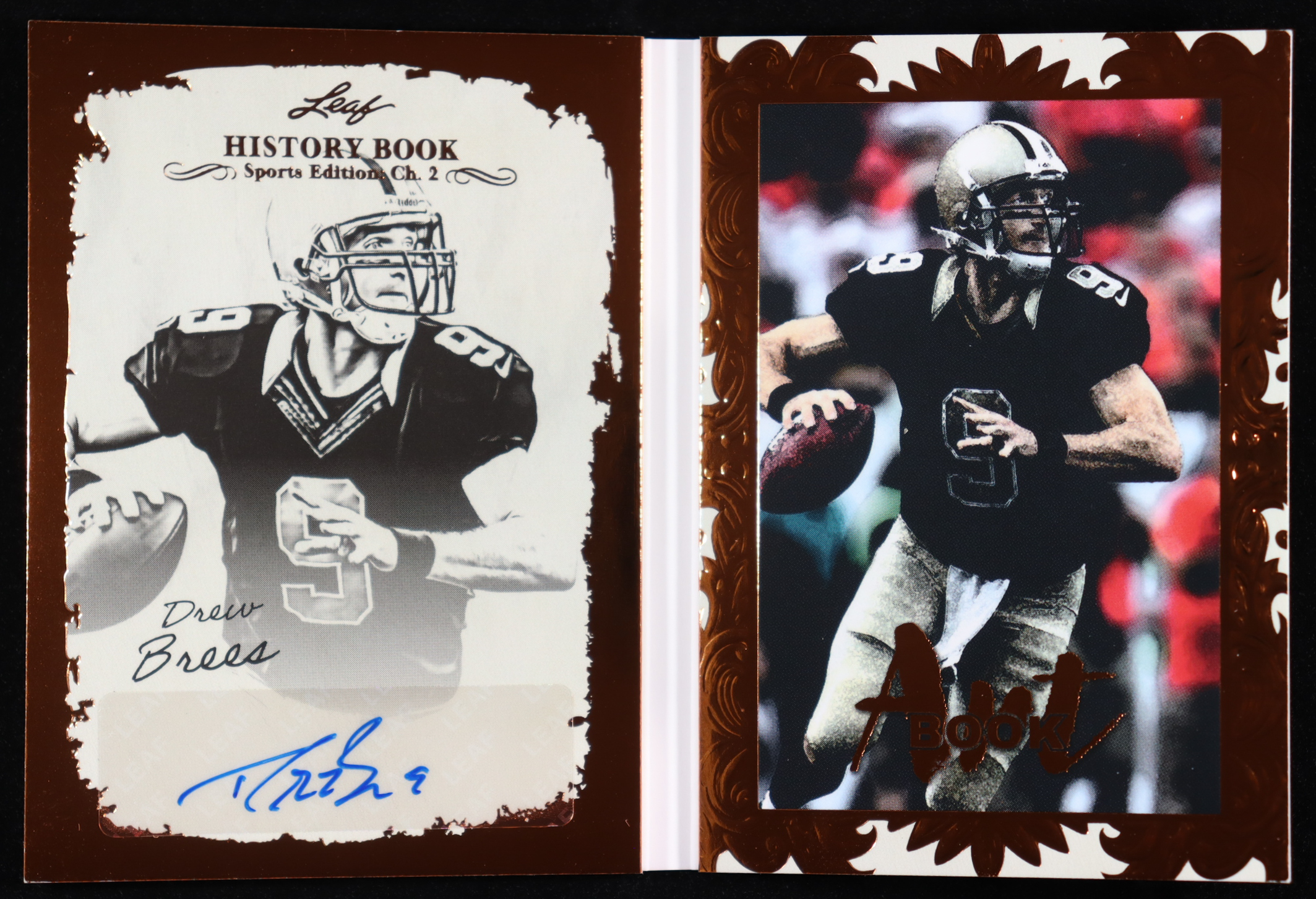 Drew Brees 2025 Leaf Art Book History Sports Edition CH.2 Auto #AB-DBI #23/25 at PristineAuction.com Drew Brees 2025 Leaf Art Book History Sports Edition CH.2 Auto #AB-DBI #23/25 at PristineAuction.com