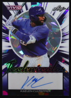 Kaelen Culpepper 2024 Leaf Vivid Technicolor Autographs Navy Blue Crystals #TKC2 #3/7 at PristineAuction.com