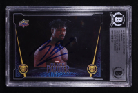 Michael B. Jordan Signed 2018 Upper Deck Marvel Black Panther Silver Foil Killmonger Awakes #72 (BGS) at PristineAuction.com