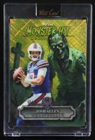 Josh Allen 2025 Wild Card Monster Hits Monster Hunt Carnival Zombie Yellow Cross Hatch Foil #MHCZ-JA #1/1 at PristineAuction.com
