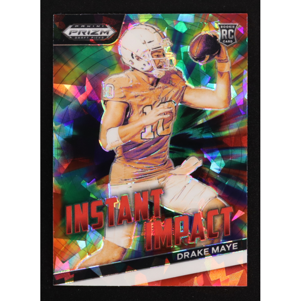 Drake Maye 2024 Panini Prizm Draft Picks Instant Impact Red Ice #4 RC at PristineAuction.com
