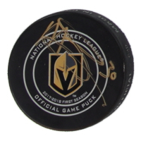 Malcolm Subban Signed Golden Knights Logo Hockey Puck (JSA) at PristineAuction.com