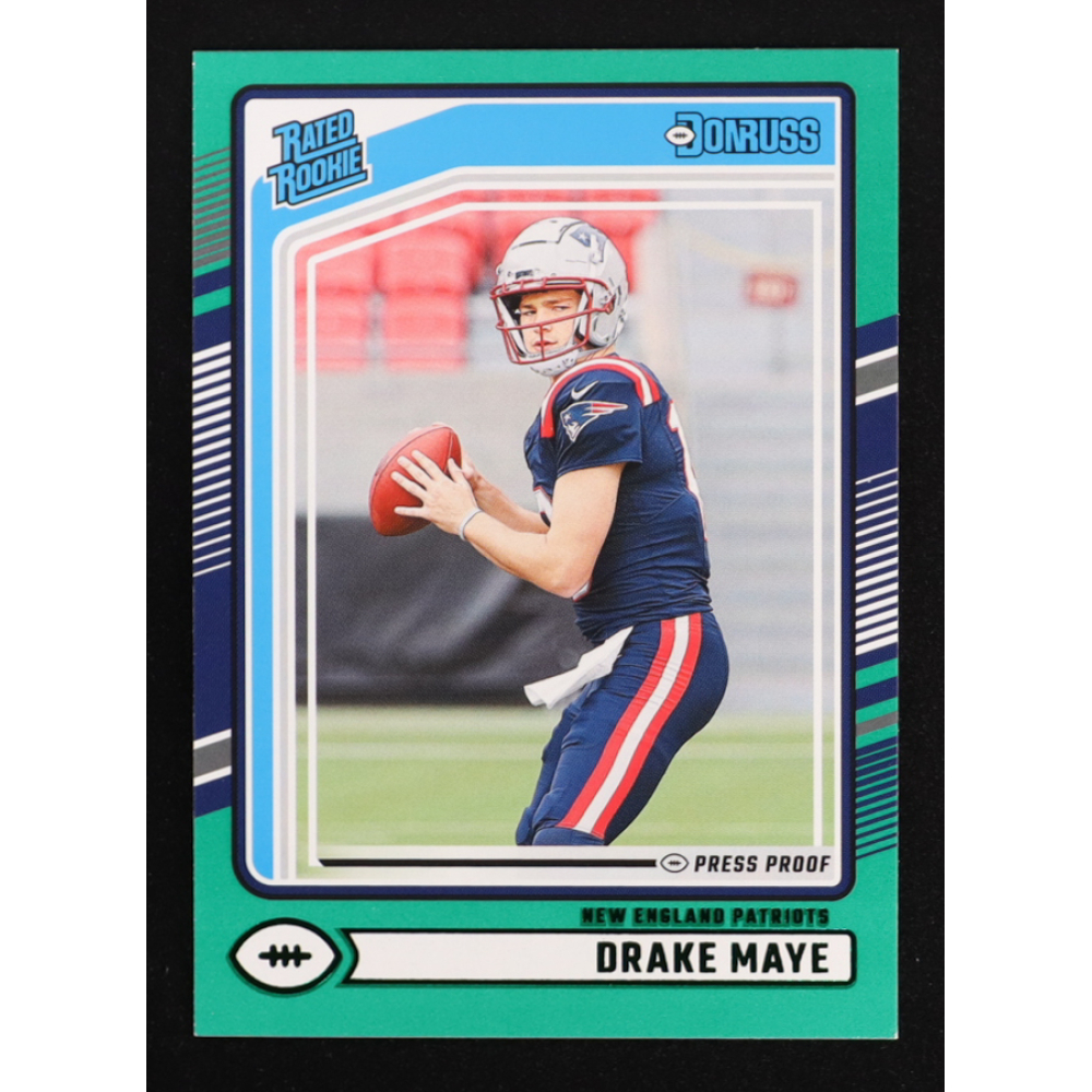 Drake Maye 2024 Donruss Press Proof Green #379 RR RC at PristineAuction.com