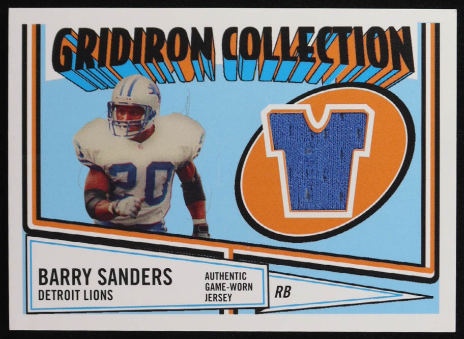 Barry Sanders 2005 Topps Heritage Gridiron Collection Relics #GCRBS at PristineAuction.com Barry Sanders 2005 Topps Heritage Gridiron Collection Relics #GCRBS at PristineAuction.com