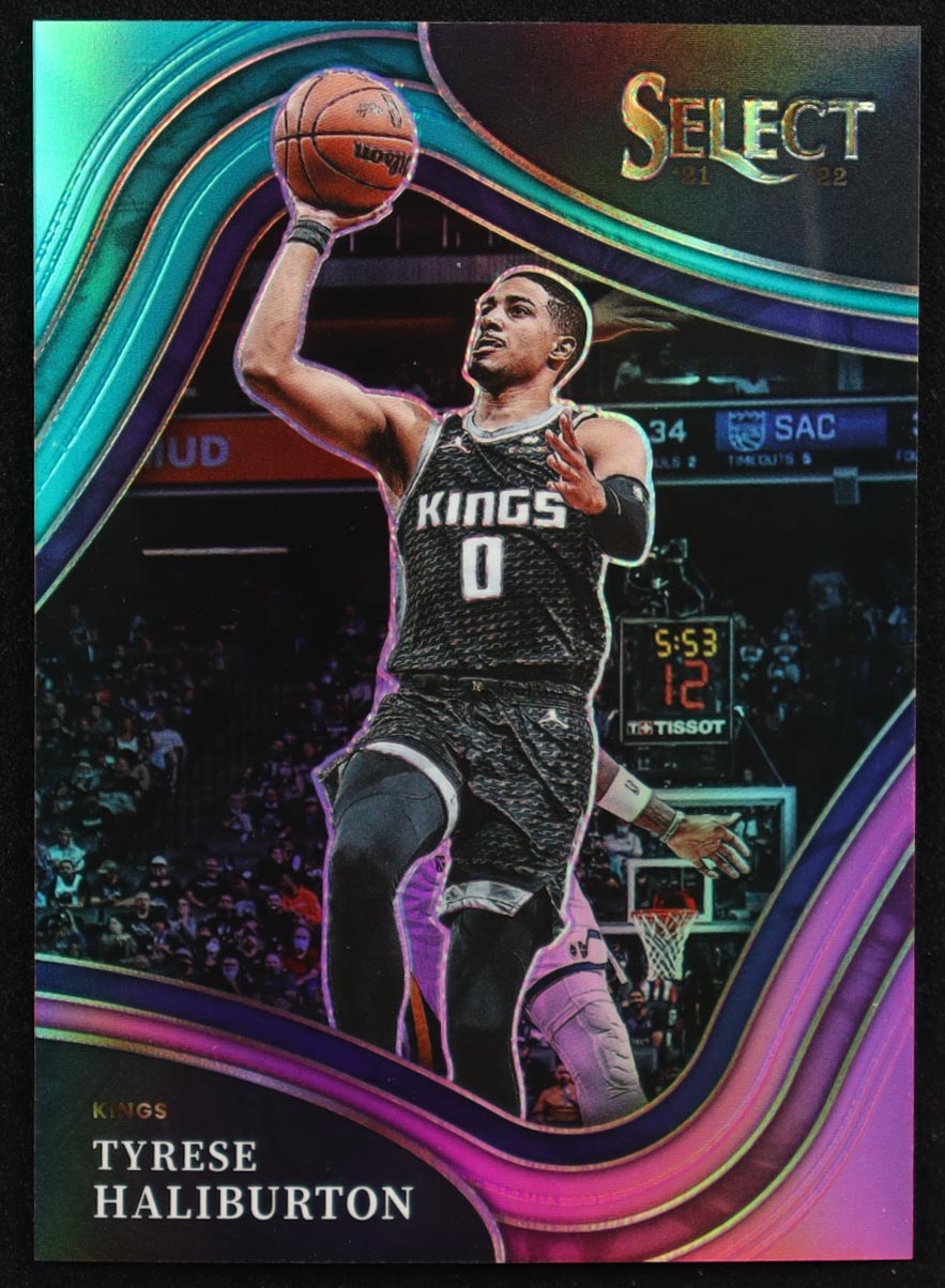 Tyrese Haliburton 2021-22 Select Prizms Teal White Pink #235 #29/49 at PristineAuction.com Tyrese Haliburton 2021-22 Select Prizms Teal White Pink #235 #29/49 at PristineAuction.com