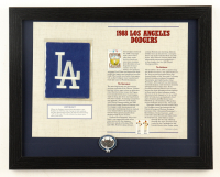 1988 Los Angeles Dodgers Custom Framed Commemorative Patch Display with Dodgers Stadium Pin at PristineAuction.com