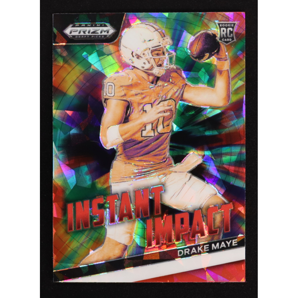 Drake Maye 2024 Panini Prizm Draft Picks Instant Impact Red Ice #4 RC at PristineAuction.com