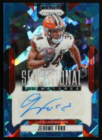 Jerome Ford 2024 Panini Prizm Sensational Signatures Prizm Blue Ice #28 #90/99 RC at PristineAuction.com