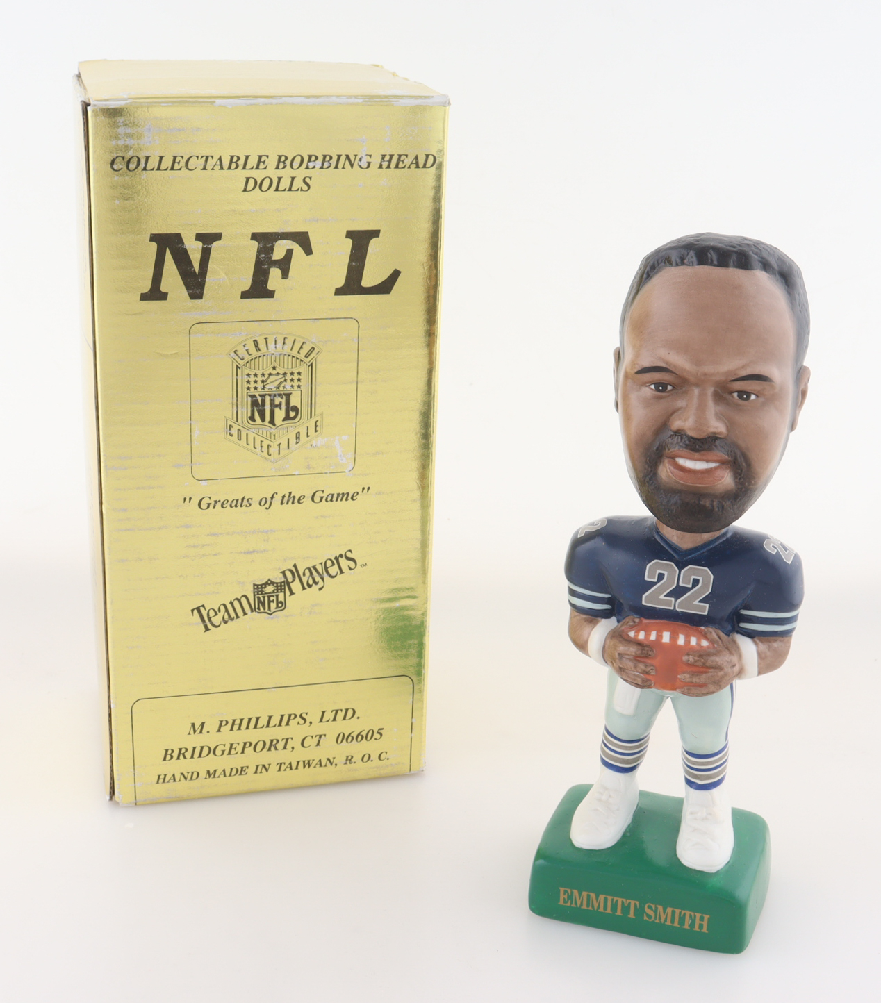 Emmit Smith Cowboys SAM 7.5" Bobblehead With Original Packaging at PristineAuction.com Emmit Smith Cowboys SAM 7.5" Bobblehead With Original Packaging at PristineAuction.com