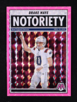 Drake Maye 2025 Panini Mosaic Notoriety Mosaic Pink Fluorescent #3 at PristineAuction.com