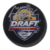 Mitch Marner Signed 2015 NHL Draft Logo Hockey Puck (JSA) at PristineAuction.com