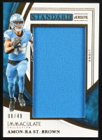 Amon-Ra St. Brown 2024 Immaculate Collection Immaculate Standard Jerseys #45 #8/49 at PristineAuction.com