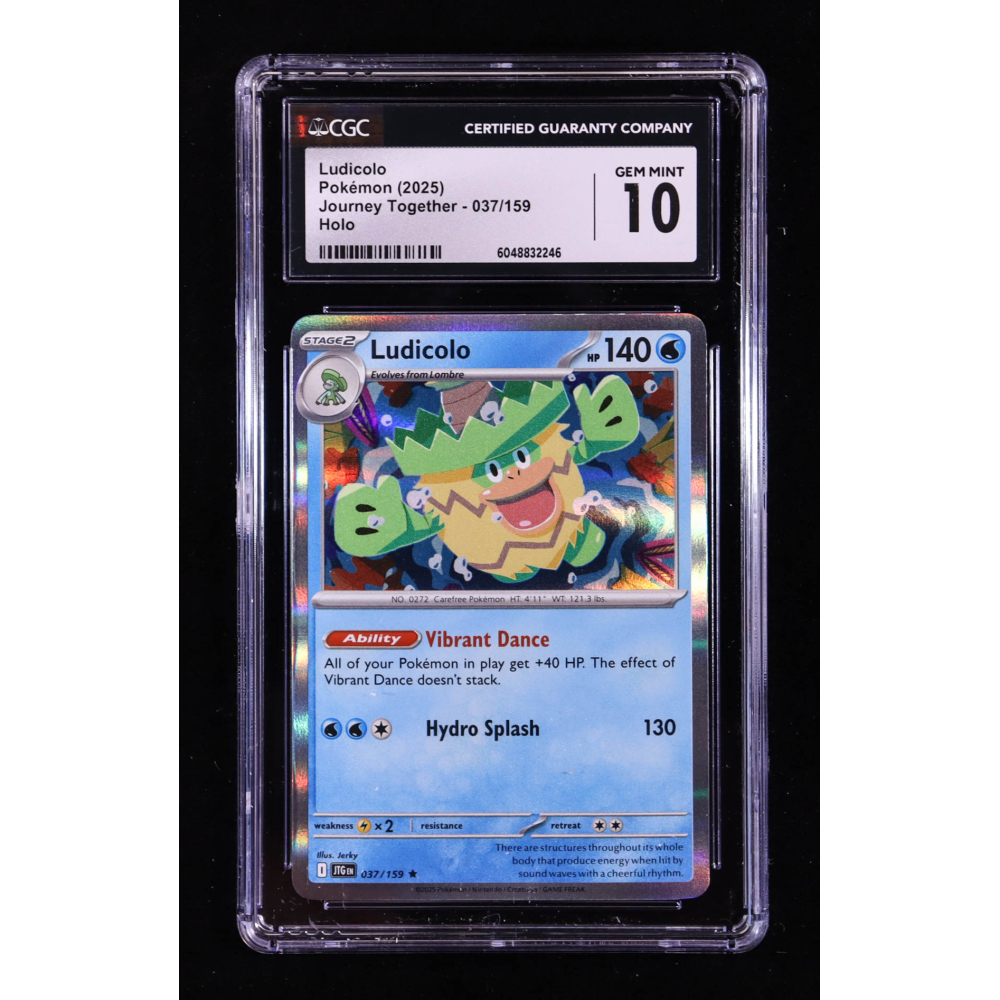 Ludicolo 2025 Pokemon TCG Scarlet & Violet Journey Together #037 HOLO (CGC 10) at PristineAuction.com