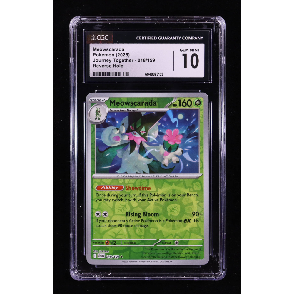 Meowscarada 2025 Pokemon TCG Scarlet & Violet Journey Together #018 REVERSE HOLO (CGC 10) at PristineAuction.com