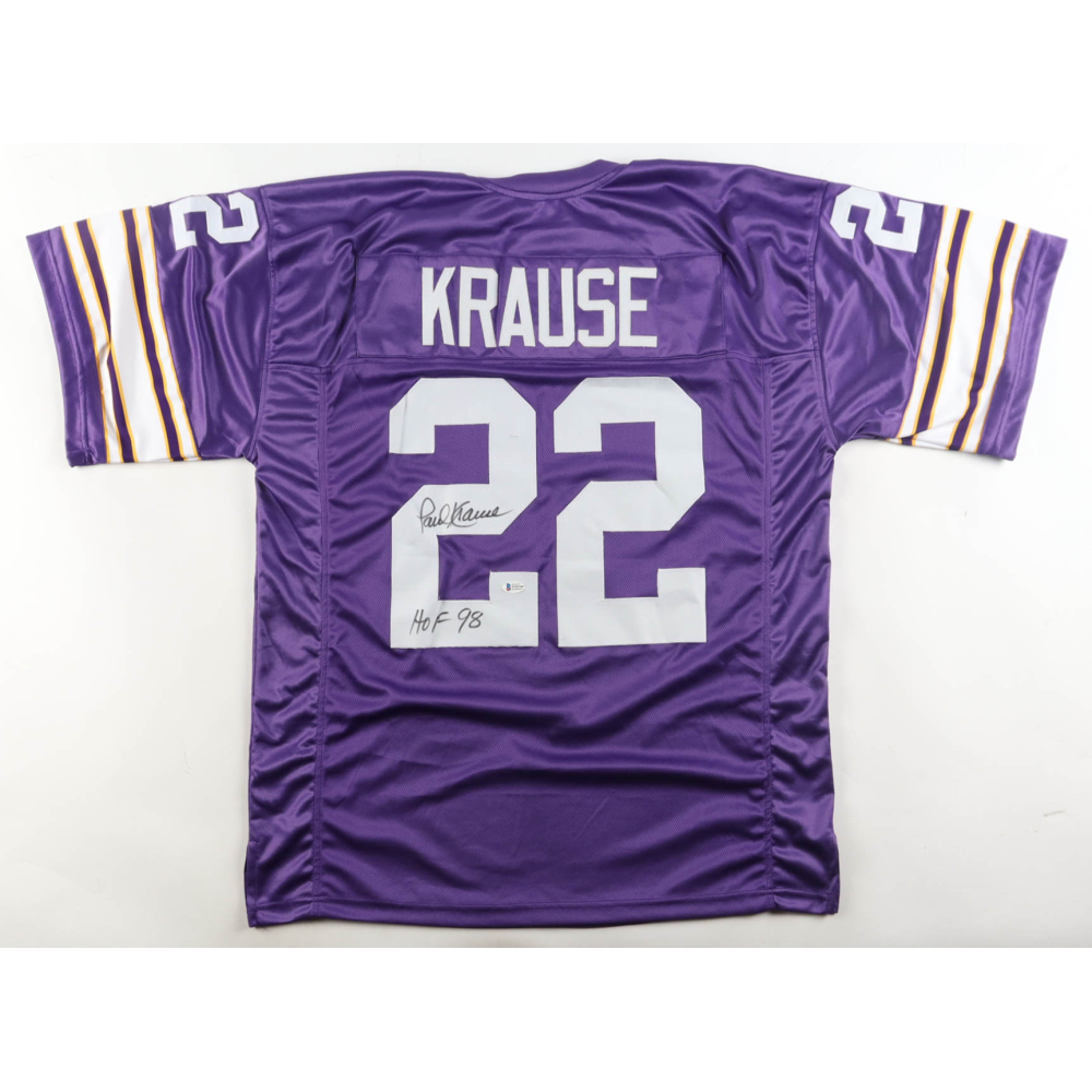 Paul Krause Signed Jersey Inscribed "HOF 98" (Beckett) at PristineAuction.com