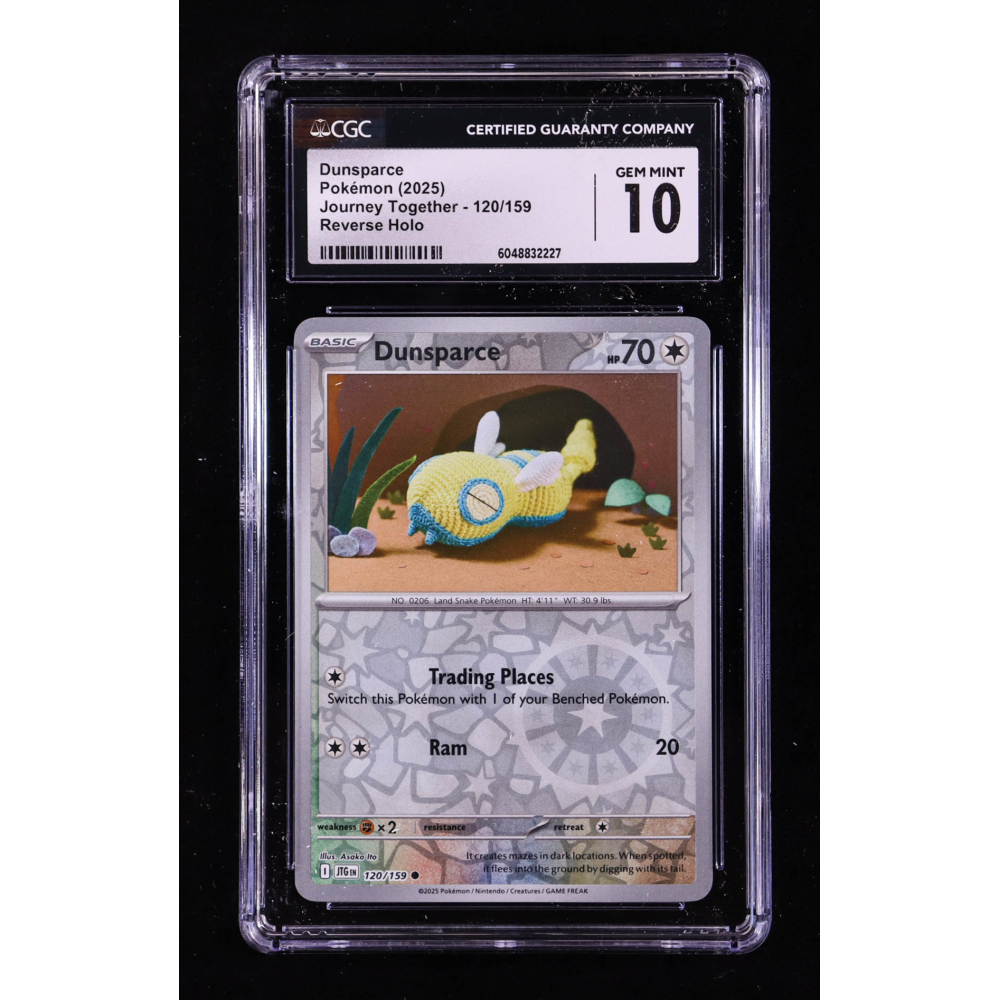 Dunsparce 2025 Pokemon TCG Scarlet & Violet Journey Together #120 REVERSE HOLO (CGC 10) at PristineAuction.com