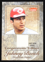 Johnny Bench 2005 Fleer Cooperstown Tribute Game-Worn Jersey #CT/JB at PristineAuction.com