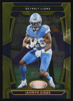 Jahmyr Gibbs 2025 Certified Mirror Gold #34 #02/10 at PristineAuction.com