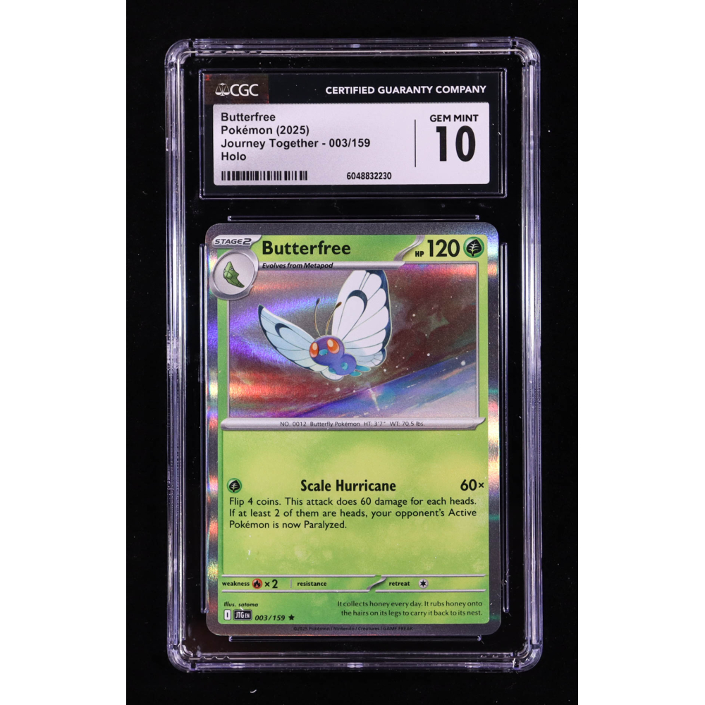 Butterfree 2025 Pokemon TCG Scarlet & Violet Journey Together #003 HOLO (CGC 10) at PristineAuction.com