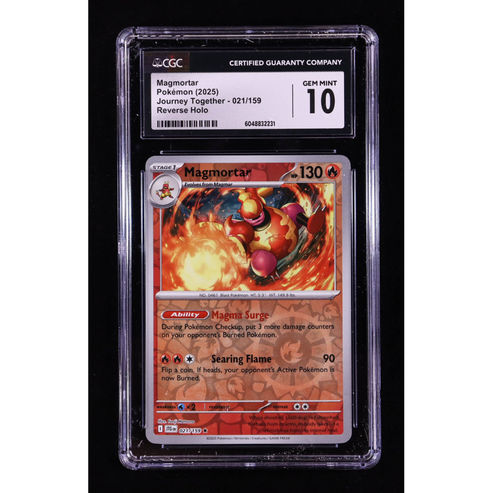 Magmortar 2025 Pokemon TCG Scarlet & Violet Journey Together #021 REVERSE HOLO (CGC 10) at PristineAuction.com