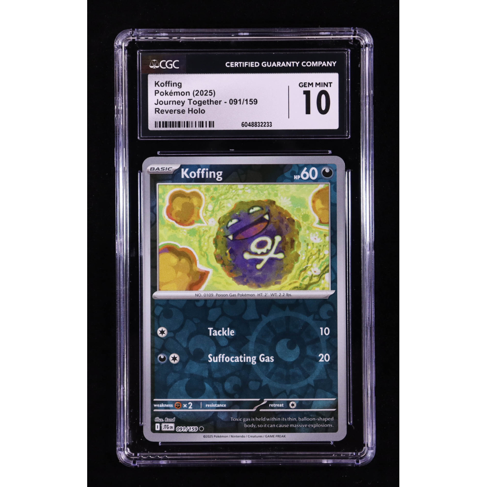 Koffing 2025 Pokemon TCG Scarlet & Violet Journey Together #091 REVERSE HOLO (CGC 10) at PristineAuction.com