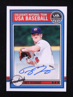 Trey Yesavage 2025 USA Baseball Stars and Stripes USA Baseball Throwback Signatures #7 at PristineAuction.com