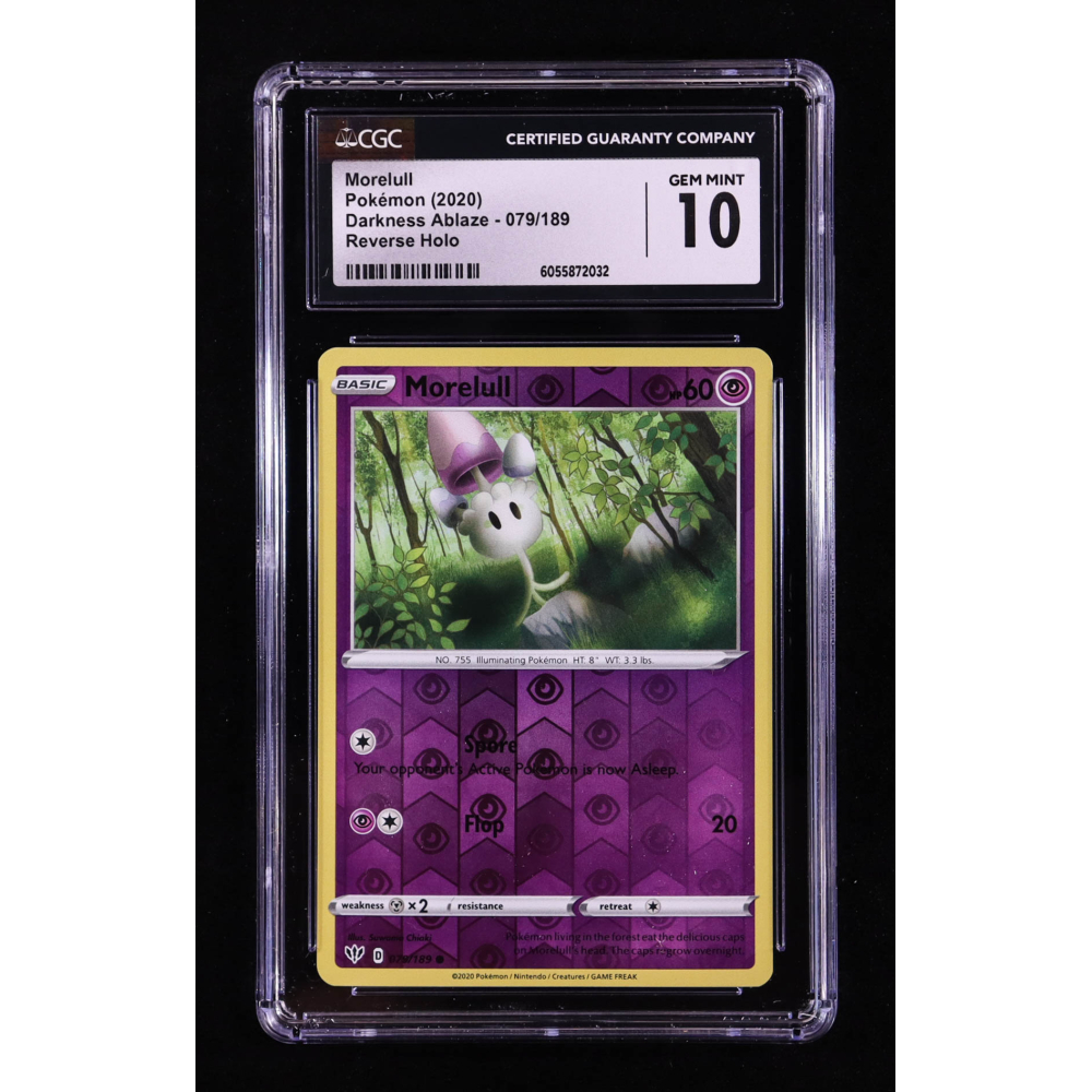 Morelull 2020 Pokemon TCG Sword & Shield Darkness Ablaze #079 REVERSE HOLO (CGC 10) at PristineAuction.com