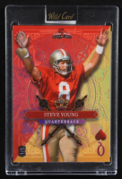 Steve Young 2024 Wild Card 5 Card Draw Stacked Queen Of Hearts Color Match Rainbow Foil #SDJH-SYN #1/1 at PristineAuction.com