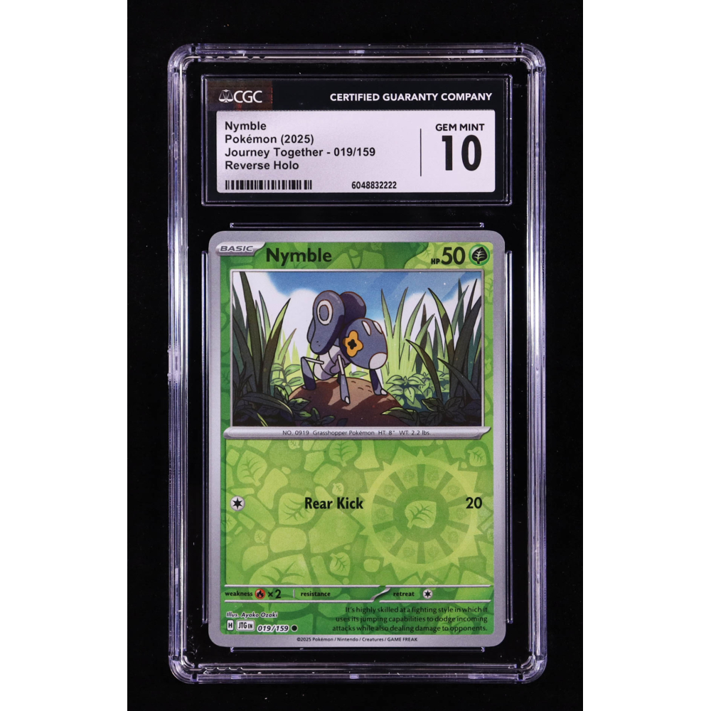 Nymble 2025 Pokemon TCG Scarlet & Violet Journey Together #019 REVERSE HOLO (CGC 10) at PristineAuction.com