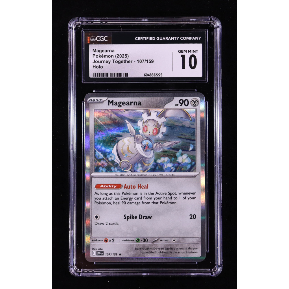Magearna 2025 Pokemon TCG Scarlet & Violet Journey Together #107 HOLO (CGC 10) at PristineAuction.com