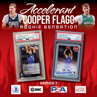 Accelerant "COOPER FLAGG DALLAS MAVERICKS ROOKIE SENSATION" Series 1 Mystery Box/Pack at PristineAuction.com