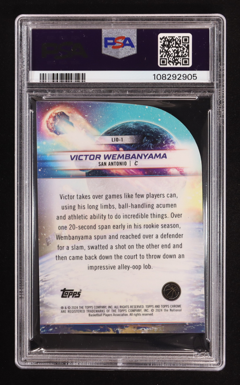 Victor Wembanyama 2023-24 Topps Cosmic Chrome Launched Into Orbit #LIO1 RC (PSA 10) at PristineAuction.com Victor Wembanyama 2023-24 Topps Cosmic Chrome Launched Into Orbit #LIO1 RC (PSA 10) at PristineAuction.com