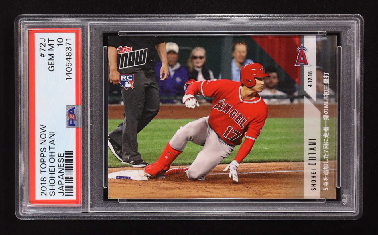 Shohei Ohtani 2018 Topps Now Japanese #72J RC (PSA 10) at PristineAuction.com Shohei Ohtani 2018 Topps Now Japanese #72J RC (PSA 10) at PristineAuction.com