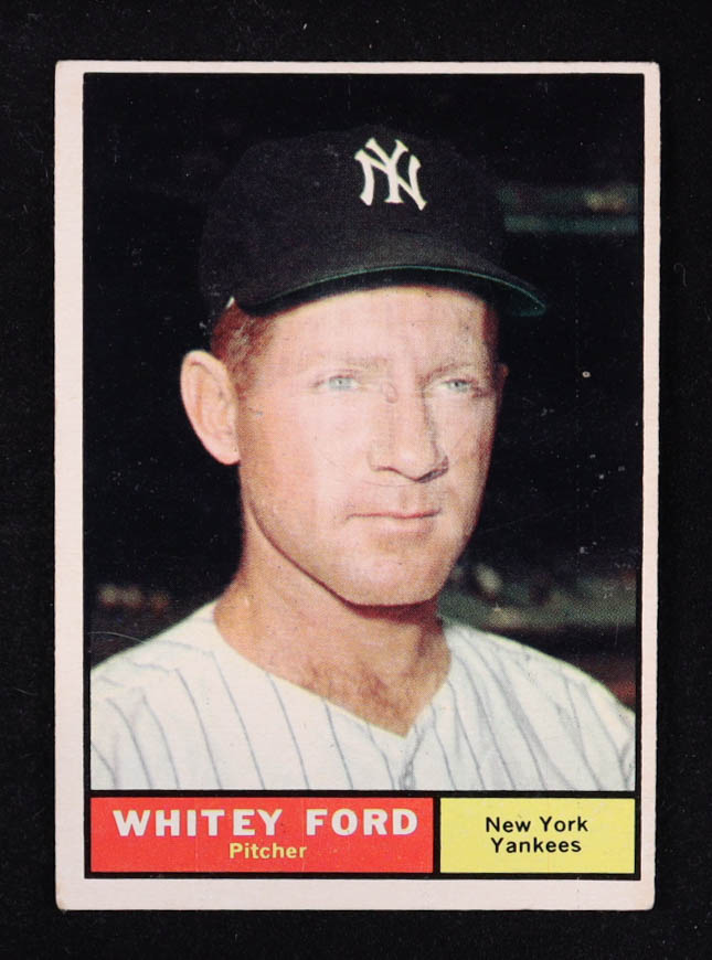 Whitey Ford 1961 Topps #160 UER/Incorrectly listed/as 5'0 tall at PristineAuction.com