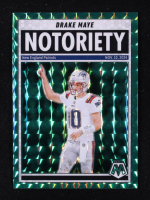 Drake Maye 2025 Panini Mosaic Notoriety Mosaic Green #3 at PristineAuction.com