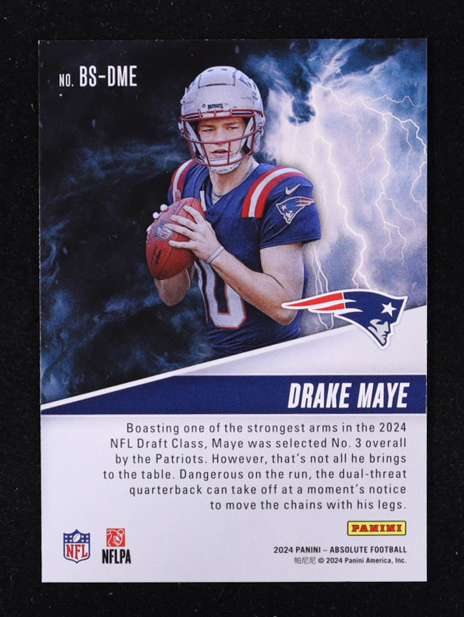 Drake Maye 2024 Absolute By Storm #3 RC at PristineAuction.com Drake Maye 2024 Absolute By Storm #3 RC at PristineAuction.com