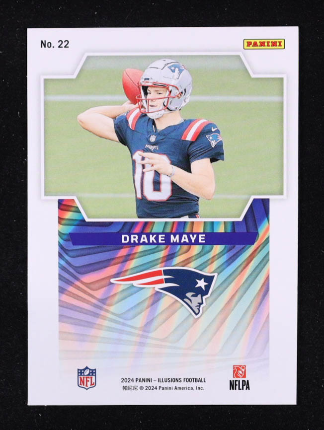 Drake Maye 2024 Panini Illusions Game Magicians #22 RC at PristineAuction.com Drake Maye 2024 Panini Illusions Game Magicians #22 RC at PristineAuction.com