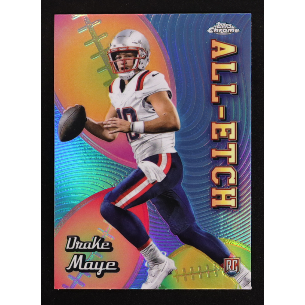 Drake Maye 2024 Topps Chrome All Etch Refractors #CAEDM RC at PristineAuction.com