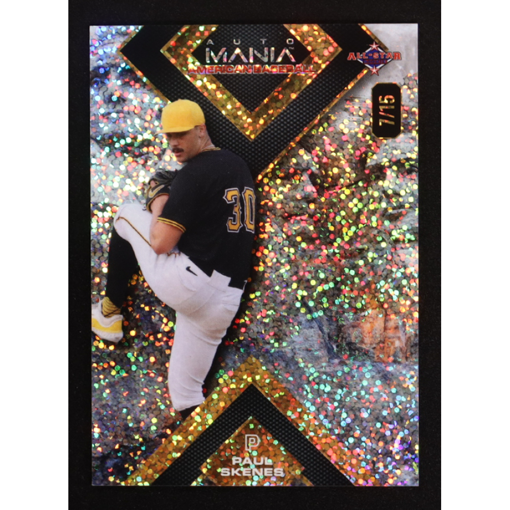 Paul Skenes 2024 Wild Card Automania American All-Star Square Mt. Rushmore Sparkle #AMASQPS #7/15 RC at PristineAuction.com
