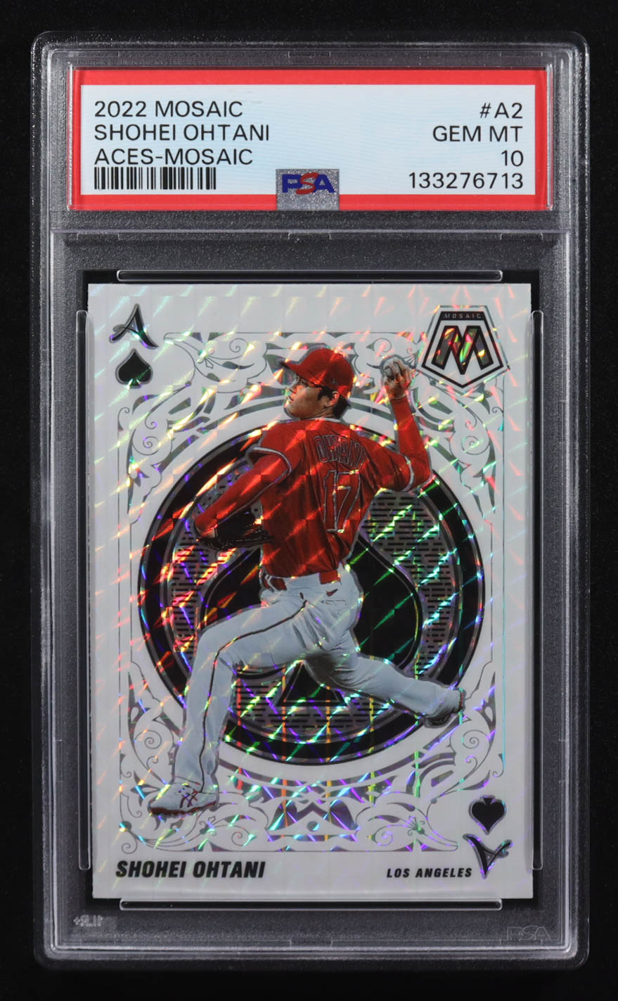 Shohei Ohtani 2022 Panini Mosaic Aces Mosaic #2 (PSA 10) at PristineAuction.com Shohei Ohtani 2022 Panini Mosaic Aces Mosaic #2 (PSA 10) at PristineAuction.com
