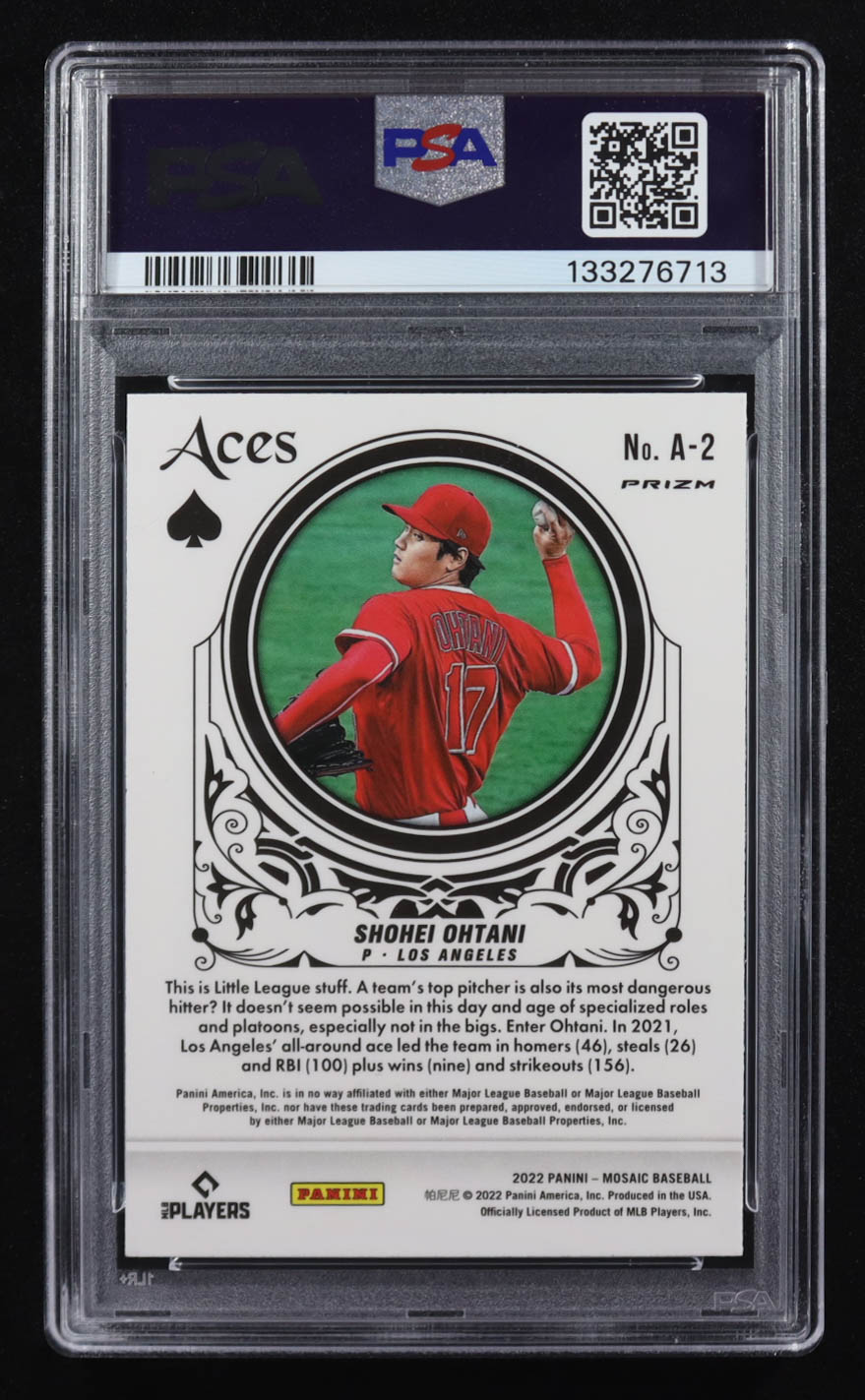 Shohei Ohtani 2022 Panini Mosaic Aces Mosaic #2 (PSA 10) at PristineAuction.com Shohei Ohtani 2022 Panini Mosaic Aces Mosaic #2 (PSA 10) at PristineAuction.com