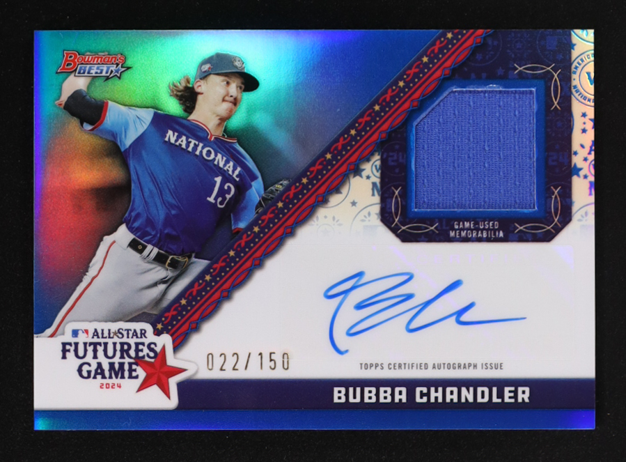 Bubba Chandler 2024 Topps All-Star Futures Game Auto #FGRR-BC RC #022/150 at PristineAuction.com Bubba Chandler 2024 Topps All-Star Futures Game Auto #FGRR-BC RC #022/150 at PristineAuction.com