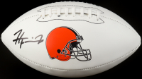 Harold Fannin Jr. Signed Browns Logo Football (JSA) at PristineAuction.com