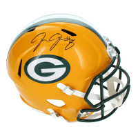 Josh Jacobs Signed Packers Full-Size Speed Helmet (Radtke) at PristineAuction.com