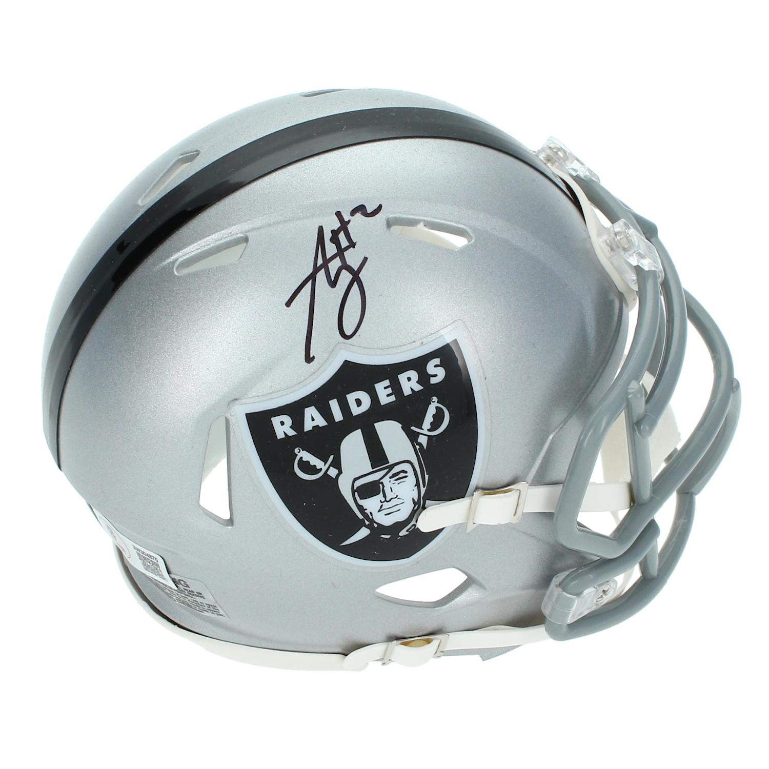 Ashton Jeanty Signed Raiders Speed Mini Helmet (Beckett) at PristineAuction.com Ashton Jeanty Signed Raiders Speed Mini Helmet (Beckett) at PristineAuction.com