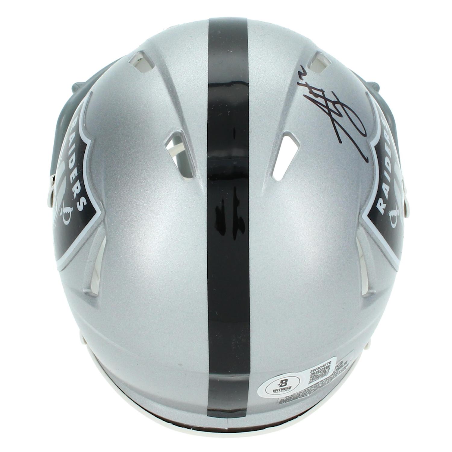 Ashton Jeanty Signed Raiders Speed Mini Helmet (Beckett) at PristineAuction.com Ashton Jeanty Signed Raiders Speed Mini Helmet (Beckett) at PristineAuction.com