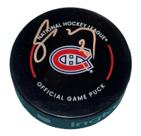 Juraj Slafkovsky Signed Canadiens Official Game Puck (Beckett) at PristineAuction.com
